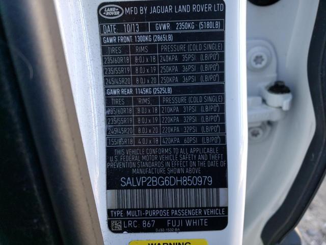 Photo 12 VIN: SALVP2BG6DH850979 - LAND ROVER RANGE ROVE 