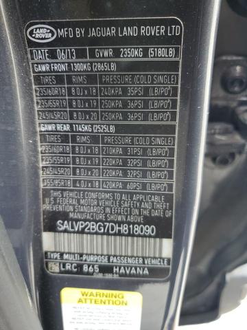 Photo 12 VIN: SALVP2BG7DH818090 - LAND ROVER RANGEROVER 