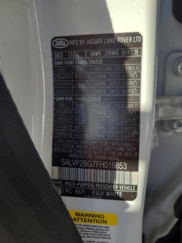 Photo 12 VIN: SALVP2BG7FH016853 - LAND ROVER RANGE ROVE 