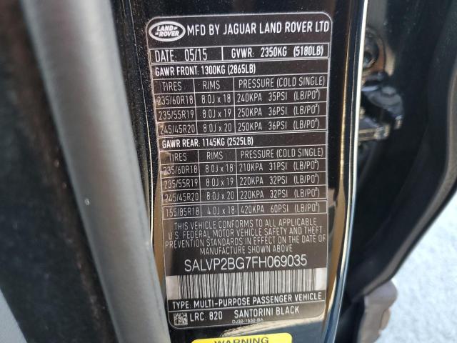 Photo 12 VIN: SALVP2BG7FH069035 - LAND ROVER RANGE ROVE 