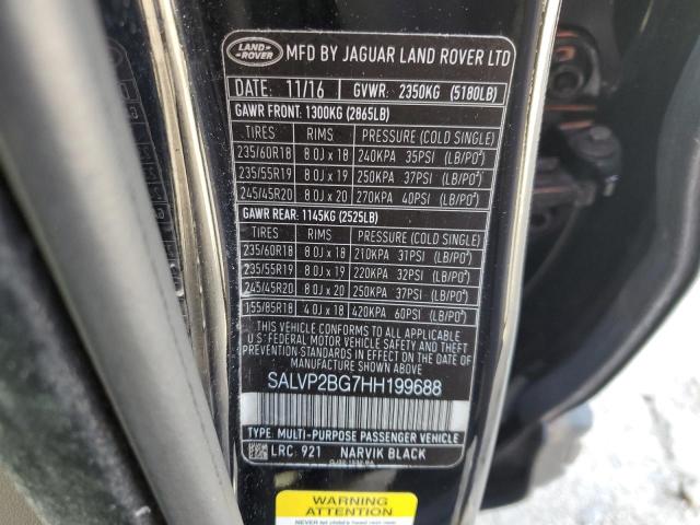 Photo 12 VIN: SALVP2BG7HH199688 - LAND ROVER RANGE ROVE 