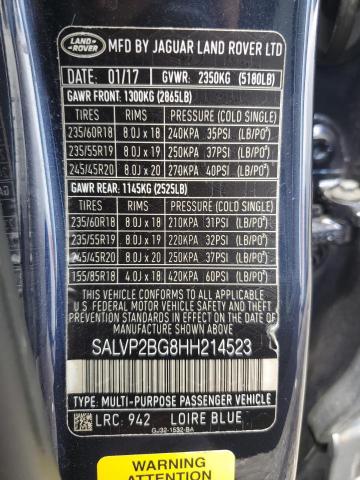 Photo 12 VIN: SALVP2BG8HH214523 - LAND ROVER RANGE ROVE 