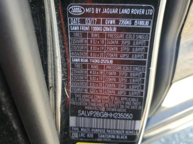 Photo 13 VIN: SALVP2BG8HH235050 - LAND ROVER RANGEROVER 