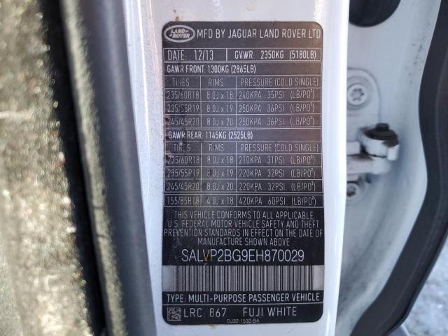 Photo 11 VIN: SALVP2BG9EH870029 - LAND ROVER RANGE ROVE 