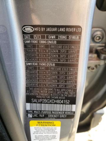 Photo 12 VIN: SALVP2BGXDH804152 - LAND ROVER RANGE ROVE 