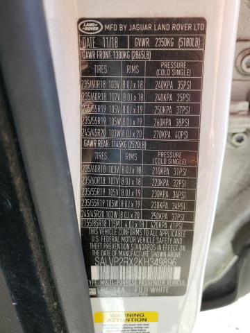 Photo 12 VIN: SALVP2RX2KH349896 - LAND ROVER RANGE ROVE 