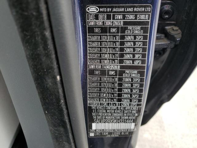 Photo 13 VIN: SALVP2RX9KH331444 - LAND ROVER RANGE ROVE 