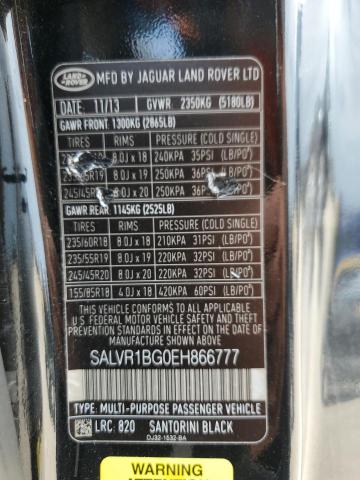 Photo 12 VIN: SALVR1BG0EH866777 - LAND ROVER RANGEROVER 