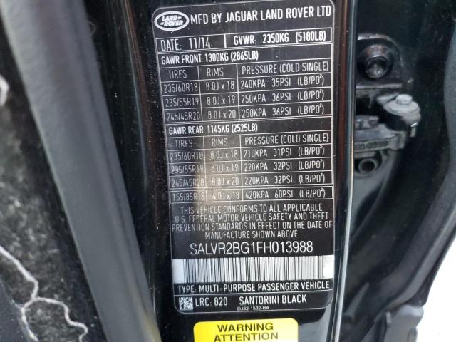 Photo 12 VIN: SALVR2BG1FH013988 - LAND ROVER RANGE ROVE 