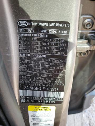 Photo 13 VIN: SALVR2BG1FH072717 - LAND ROVER RANGE ROVE 