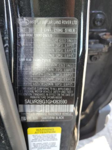 Photo 13 VIN: SALVR2BG1GH083590 - LAND ROVER RANGE ROVE 