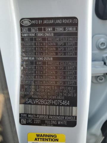 Photo 12 VIN: SALVR2BG2FH075464 - LAND ROVER RANGEROVER 