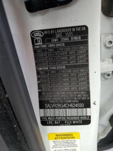 Photo 12 VIN: SALVR2BG4CH624593 - LAND ROVER RANGE ROVE 