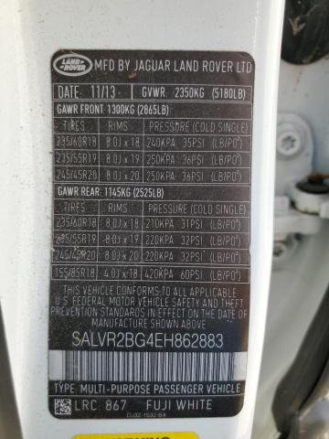 Photo 11 VIN: SALVR2BG4EH862883 - LAND ROVER RANGE ROVE 