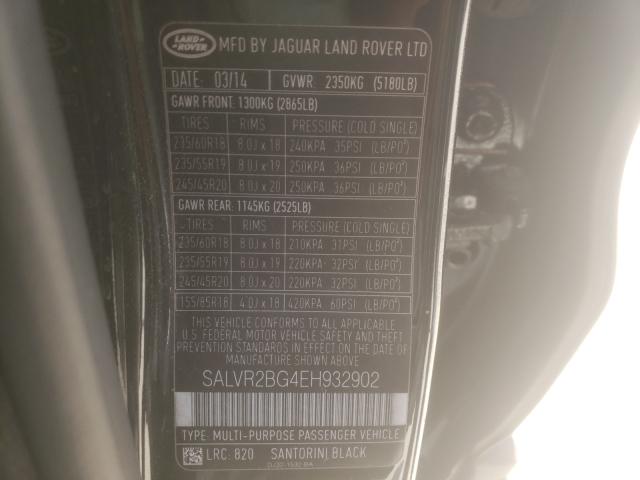 Photo 9 VIN: SALVR2BG4EH932902 - LAND ROVER RANGE ROVE 