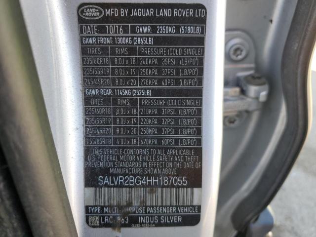 Photo 13 VIN: SALVR2BG4HH187055 - LAND ROVER RANGEROVER 