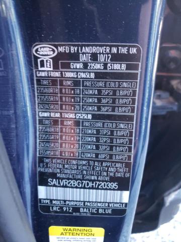 Photo 11 VIN: SALVR2BG7DH720395 - LAND ROVER RANGEROVER 