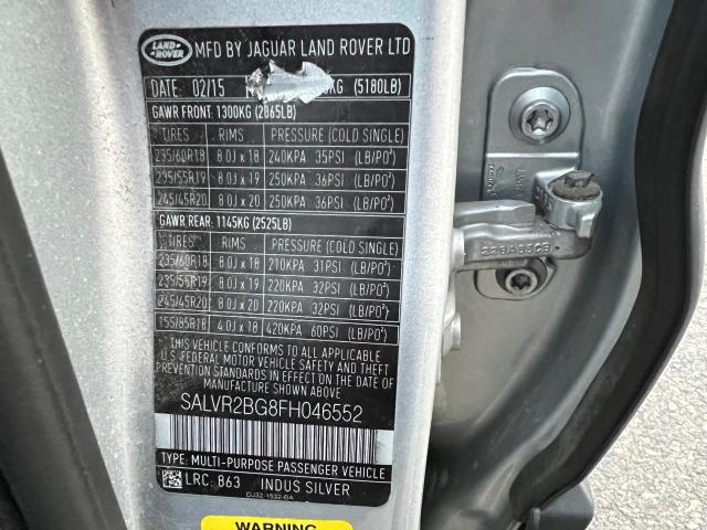 Photo 9 VIN: SALVR2BG8FH046552 - LAND ROVER RANGE ROVE 