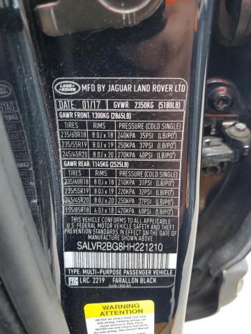 Photo 13 VIN: SALVR2BG8HH221210 - LAND ROVER RANGEROVER 