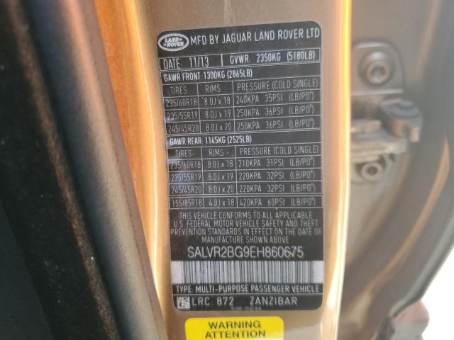 Photo 12 VIN: SALVR2BG9EH860675 - LAND ROVER RANGE ROVE 