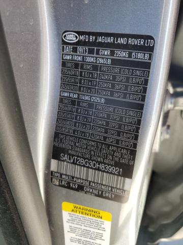 Photo 11 VIN: SALVT2BG3DH839921 - LAND ROVER RANGEROVER 