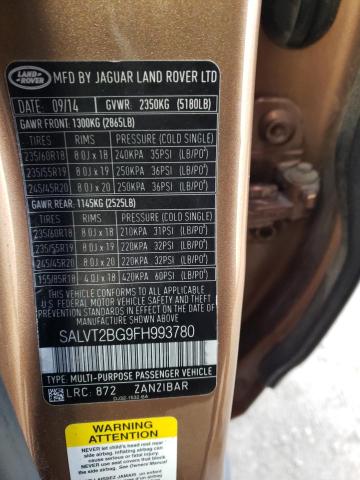 Photo 11 VIN: SALVT2BG9FH993780 - LAND ROVER RANGEROVER 