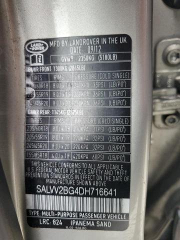 Photo 12 VIN: SALVV2BG4DH716641 - LAND ROVER RANGE ROVE 