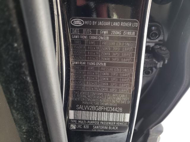 Photo 9 VIN: SALVV2BG8FH034428 - LAND ROVER RANGE ROVE 