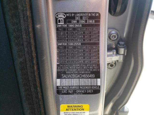 Photo 9 VIN: SALVV2BGXCH656489 - LAND ROVER RANGE ROVE 