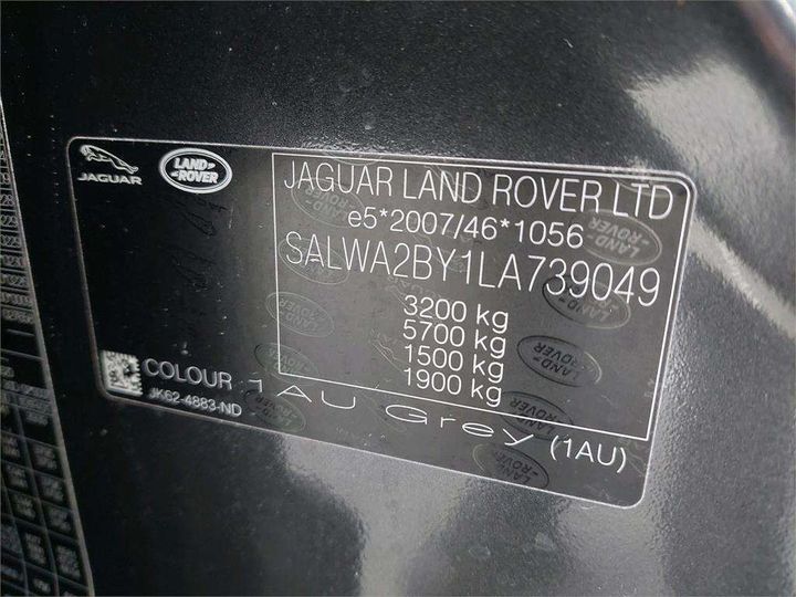 Photo 8 VIN: SALWA2BY1LA739049 - LAND ROVER RANGE ROVER SPORT 