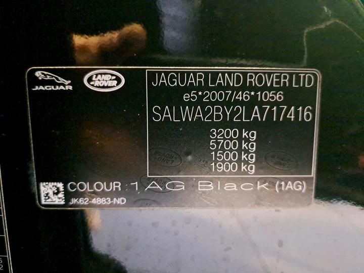 Photo 9 VIN: SALWA2BY2LA717416 - 20 LAND ROVER RANGE SPORT 