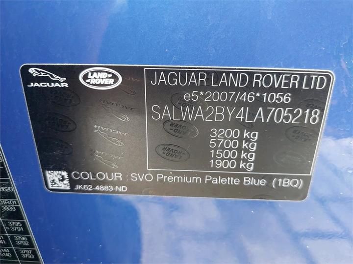 Photo 8 VIN: SALWA2BY4LA705218 - LAND ROVER RANGE SPORT 