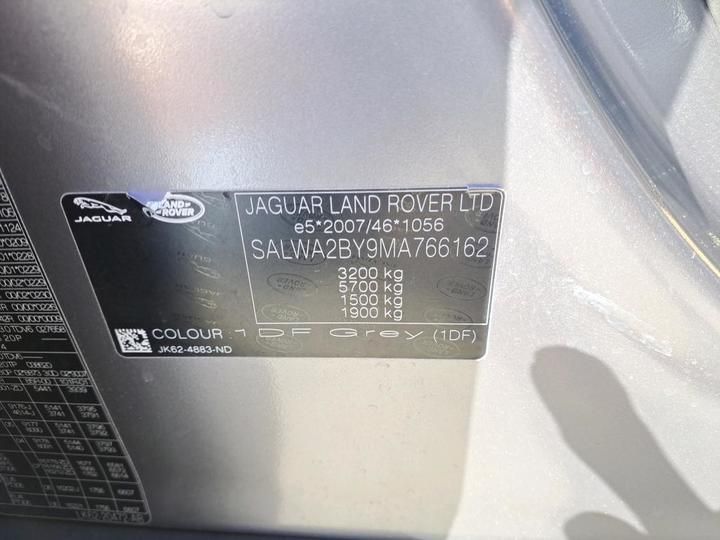 Photo 12 VIN: SALWA2BY9MA766162 - 60 LAND ROVER RANGE SPORT 