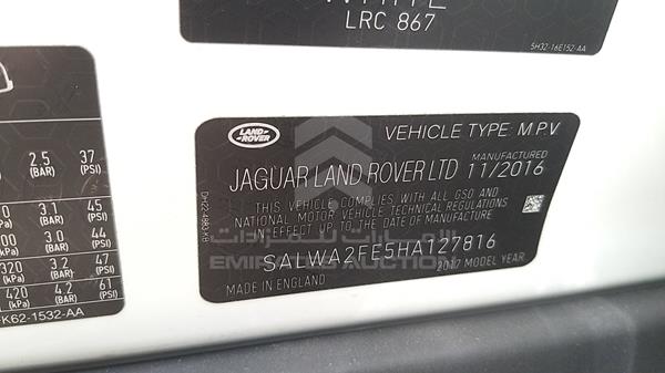 Photo 2 VIN: SALWA2FE5HA127816 - RANGE ROVER 