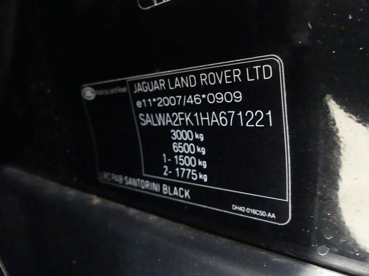 Photo 3 VIN: SALWA2FK1HA671221 - LAND ROVER RANGE SPORT 