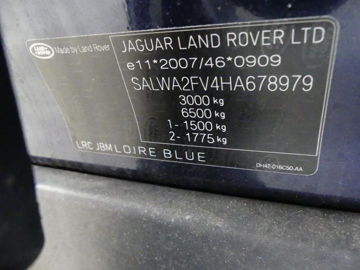 Photo 4 VIN: SALWA2FV4HA678979 - LAND ROVER RANGE SPORT 