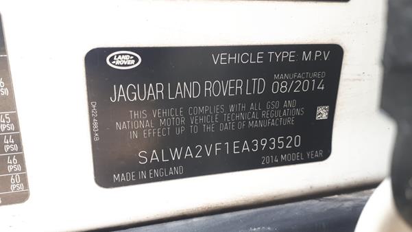 Photo 3 VIN: SALWA2VF1EA393520 - RANGE ROVER SPORT 