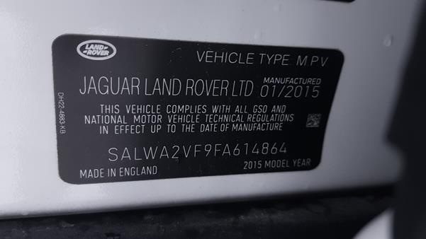 Photo 3 VIN: SALWA2VF9FA614864 - RANGE ROVER SPORT 