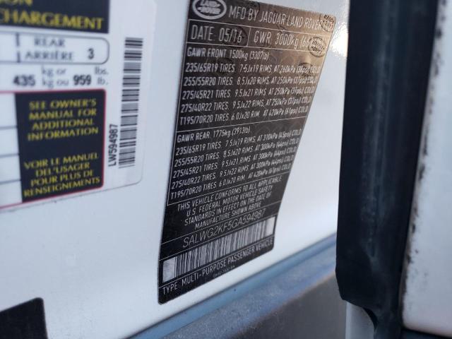 Photo 12 VIN: SALWG2KF5GA594987 - LAND ROVER RANGE ROVE 