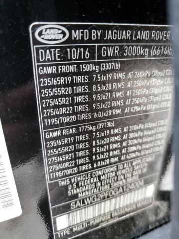 Photo 11 VIN: SALWG2PF0GA124004 - LAND ROVER RANGEROVER 