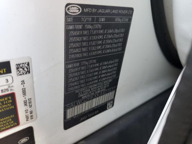 Photo 13 VIN: SALWG2RKXKA421512 - LAND ROVER RANGE ROVE 