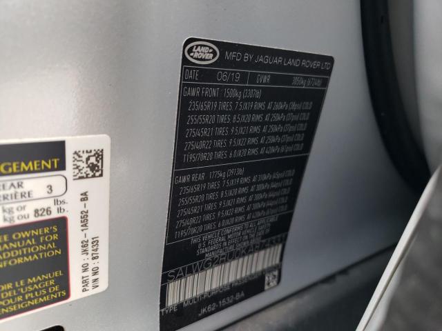 Photo 12 VIN: SALWG2RU0KA874331 - LAND ROVER RANGE ROVE 