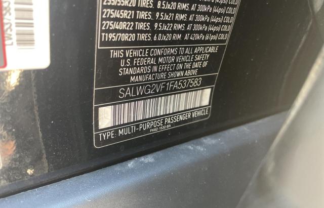 Photo 9 VIN: SALWG2VF1FA537583 - LAND ROVER RANGE ROVE 