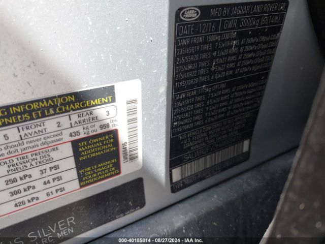 Photo 8 VIN: SALWR2FV2HA669416 - LAND-ROVER RANGE ROVER SPORT 