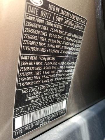 Photo 12 VIN: SALWR2FV5HA169900 - LAND ROVER RANGE ROVE 