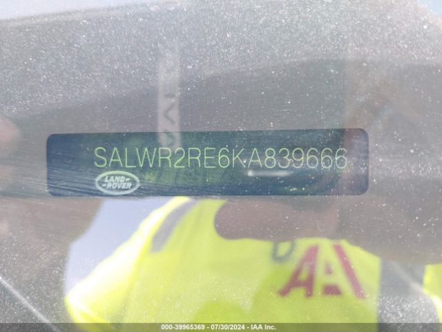 Photo 8 VIN: SALWR2RE6KA839666 - LAND ROVER RANGE ROVER SPORT 