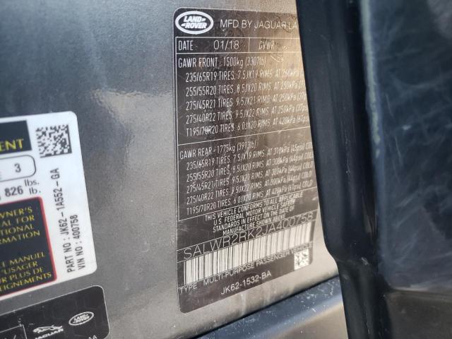 Photo 13 VIN: SALWR2RK2JA400758 - LAND ROVER RANGE ROVE 