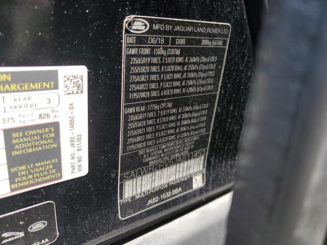 Photo 12 VIN: SALWR2RV5JA811453 - LAND ROVER RANGE ROVE 