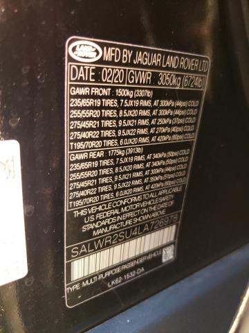 Photo 12 VIN: SALWR2SU4LA726978 - LAND ROVER RANGE ROVE 