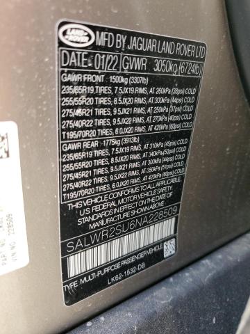 Photo 12 VIN: SALWR2SU6NA228509 - LAND ROVER RANGEROVER 